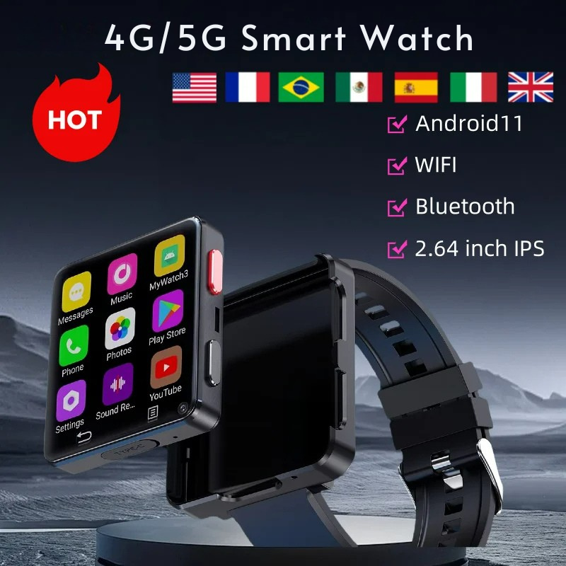 2025 Best Smart Watch Phone Raezure Elanthra - 4G Smartwatch with Camera & Fitness Tracker