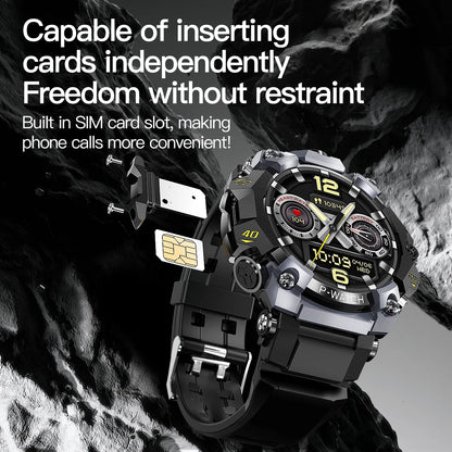 SIM-enabled rugged smartwatch with call functionality, built-in slot, and independent mobile freedom –  Raezure Aetherion
