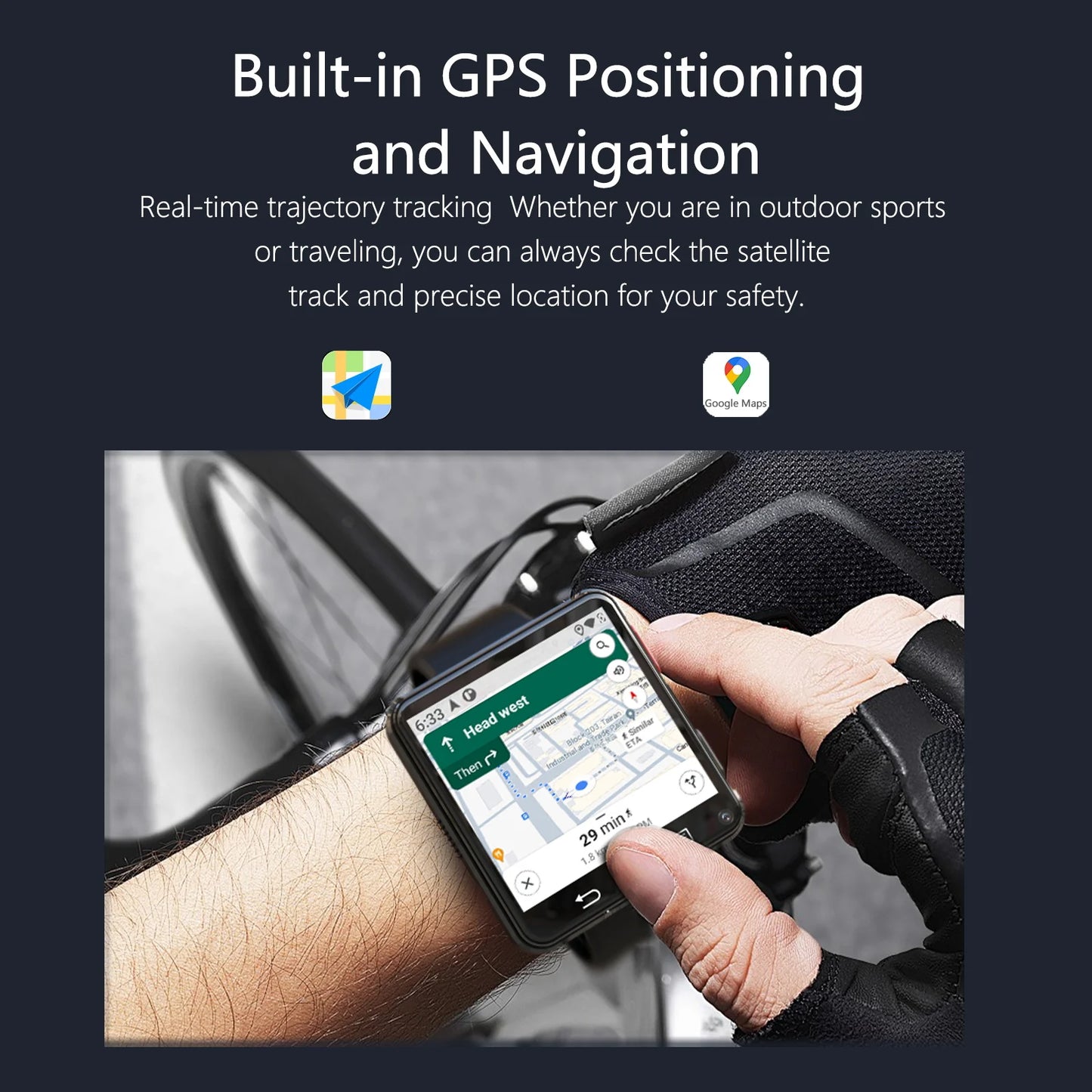 Smartwatch with Google Maps and satellite navigation – Raezure Elanthra GPS tracking feature