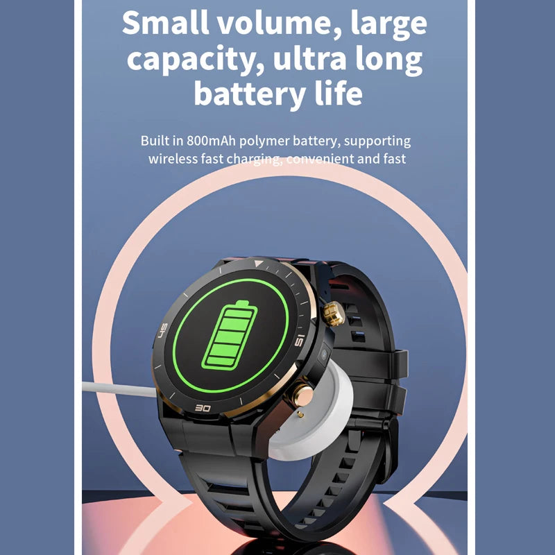 Raezure Luxury smartwatch with ultra long battery life and fast wireless charging pad