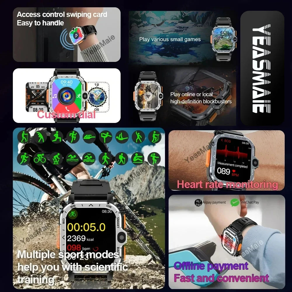 Multifunction smartwatch with offline payment, heart rate, sports modes, swipe card access, and gaming –  Raezure Valore